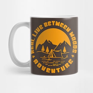 Adventure T Shirt real live between woods camping in forest Mug